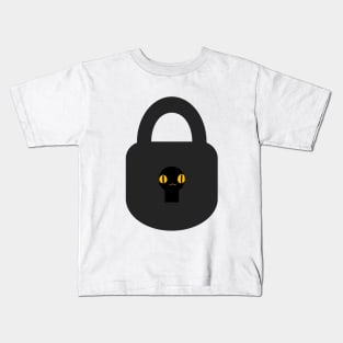 Locked cat in a padlock Kids T-Shirt